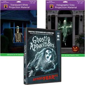 AtmosFEARfx Ghostly Apparitions Halloween Digital Decoration DVD with Holographic Doorway + Reaper Bros® Window Projection Screens AtmosFEARfx Ghostly Apparitions Halloween Digital Decoration DVD with Holographic Doorway + Reaper Bros® Window Projection Screens