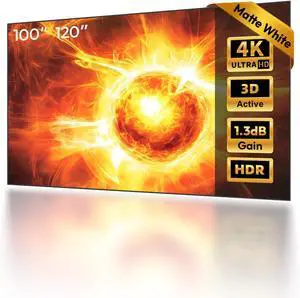 NothingProjector Fixed Frame Screen, Matte White 120 inch, 1.3dB Gain, 4K/8K UHD, Active 3D, 16:9, Wall Mount Anti Daylight for Long Throw/Standard/Ultra Short Throw Projector NothPJ NothingProjector Fixed Frame Screen, Matte White 120 inch, 1.3dB Gain, 4K/8K UHD, Active 3D, 16:9, Wall Mount Anti Daylight for Long Throw/Standard/Ultra Short Throw Projector NothPJ