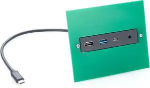 Screw Panel Mount USB C Hub, 4-in-1 Multiport Adapter with 4K@60Hz HDMI, 10Gbps USB-A & USB-C Data Ports, 3.5mm Audio Headphone & Microphone Jack, for Embedded System, PC, Control Cabinets (1.5M) Screw Panel Mount USB C Hub, 4-in-1 Multiport Adapter with 4K@60Hz HDMI, 10Gbps USB-A & USB-C Data Ports, 3.5mm Audio Headphone & Microphone Jack, for Embedded System, PC, Control Cabinets (1.5M)