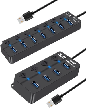 USB 3 Hub USB Hub 3 4 7 Port Multiple Expander Multi USB Splitter with Switch Power Adapter for PC Computer Accessories(4 Ports USB 3.0) USB 3 Hub USB Hub 3 4 7 Port Multiple Expander Multi USB Splitter with Switch Power Adapter for PC Computer Accessories(4 Ports USB 3.0)