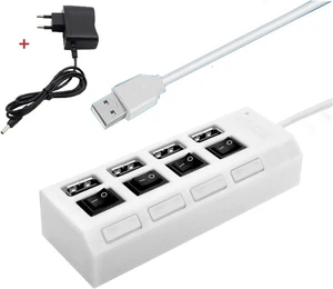 USB 2.0 Hub Multi Splitter Use Power Adapter 4/7 Port Multiple Expander 3 with Switch 30CM Cord(Blue) USB 2.0 Hub Multi Splitter Use Power Adapter 4/7 Port Multiple Expander 3 with Switch 30CM Cord(Blue)