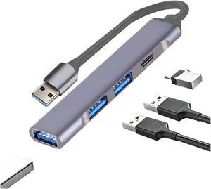 4 Ports USB C Docking Station TY>pe C HUB USB 3 HUB 5Gbps High Speed Transmission USB Splitter Adapter OTG for(USB Black Line) 4 Ports USB C Docking Station TY>pe C HUB USB 3 HUB 5Gbps High Speed Transmission USB Splitter Adapter OTG for(USB Black Line)