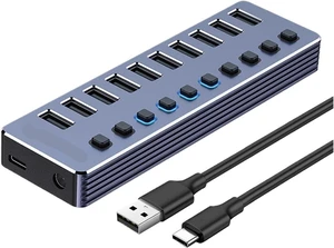10/7 Port USB HUB USB 3 0 5Gbps Splitter Multiple Extension Dock with Independent Switch 12V Power Adapter for PC Tablets(10 Ports HUB) 10/7 Port USB HUB USB 3 0 5Gbps Splitter Multiple Extension Dock with Independent Switch 12V Power Adapter for PC Tablets(10 Ports HUB)