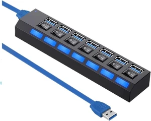 USB 3 Hub Multi Splitter Hab Use Power Adapter 7 Port Multiple Expander USB3 with Switch for PC(7 Ports EU) USB 3 Hub Multi Splitter Hab Use Power Adapter 7 Port Multiple Expander USB3 with Switch for PC(7 Ports EU)