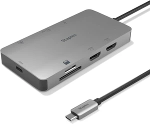 Staples TECH 8-Port Hub, Gray, Multi-Port Expansion for Office Setup Staples TECH 8-Port Hub, Gray, Multi-Port Expansion for Office Setup