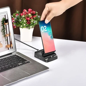 8-in-1 USB-c Hub with Pd 3.0 Charging and Heat Dissipation for Phone Bracket and Portable Use 8-in-1 USB-c Hub with Pd 3.0 Charging and Heat Dissipation for Phone Bracket and Portable Use