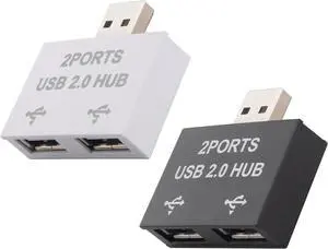 USB Hub 2.0, USB Splitter 1 in 2 Out Adapter- 2 Pack, 2 Ports USB Expander for MacBook Air, Mac Mini, Tablet, Tab, Printer, Hard Drive, USB Flash Drive, Mouse, Keyboard and More USB Hub 2.0, USB Splitter 1 in 2 Out Adapter- 2 Pack, 2 Ports USB Expander for MacBook Air, Mac Mini, Tablet, Tab, Printer, Hard Drive, USB Flash Drive, Mouse, Keyboard and More