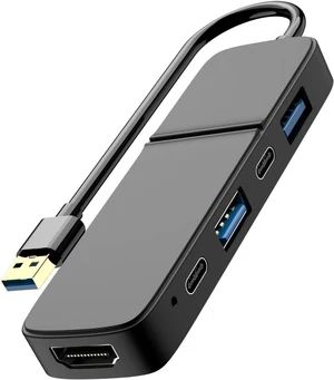 FAWETTY USB Hub 5 in 1 Multiport Adapter 4K HDMI, 60W Power Delivery, 1 USB-A Data Ports for MacBook Pro/Air, iPad Pro, iMac, iPhone 15 Pro/Pro Max, XPS, Thinkpad FAWETTY USB Hub 5 in 1 Multiport Adapter 4K HDMI, 60W Power Delivery, 1 USB-A Data Ports for MacBook Pro/Air, iPad Pro, iMac, iPhone 15 Pro/Pro Max, XPS, Thinkpad