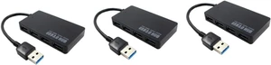 Uonlytech 3pcs 4-Port USB 3.0 Hub High-Speed Portable for PC Laptop Notebook and Desktop Use Uonlytech 3pcs 4-Port USB 3.0 Hub High-Speed Portable for PC Laptop Notebook and Desktop Use