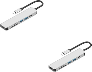 Uonlytech 2pcs Portable Space Multifunction USB Hub Adapter for Laptop in Office Uonlytech 2pcs Portable Space Multifunction USB Hub Adapter for Laptop in Office