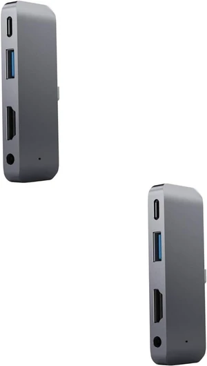 HEMOTON 2pcs USB C Hub Adapter Pd Charging USB and Headphone Jack for Laptop Use HEMOTON 2pcs USB C Hub Adapter Pd Charging USB and Headphone Jack for Laptop Use
