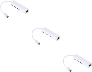 jojofuny 3pcs Type C Hub Network Port and USB Ports for Laptop Ethernet Adapter jojofuny 3pcs Type C Hub Network Port and USB Ports for Laptop Ethernet Adapter