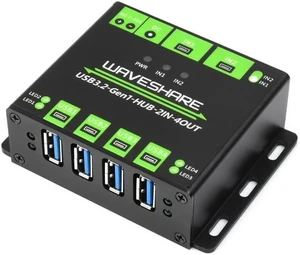 Industrial Grade USB HUB Extending 4X USB 3.2 Ports Switchable Dual Hosts Multi Protections Industrial Grade USB HUB Extending 4X USB 3.2 Ports Switchable Dual Hosts Multi Protections