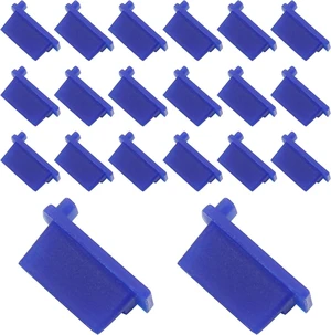 20Pcs Silicone USB Port Cover, USB A Type Female Cover Plug Protector, Blue 20Pcs Silicone USB Port Cover, USB A Type Female Cover Plug Protector, Blue