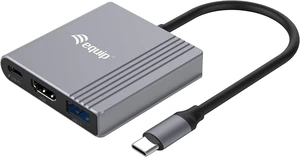 Equip 133488 3-in-1 USB-C to HDMI/USB-A/USB PD Adapter, 4K/60Hz, PD 100W Equip 133488 3-in-1 USB-C to HDMI/USB-A/USB PD Adapter, 4K/60Hz, PD 100W