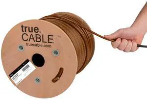TRUE CABLE Cat6 Direct Burial Bulk Ethernet, Gel Filled, Unshielded, 500ft, Brown, Outdoor OSP Jacket, Waterproof, UV Resistant, 23AWG Solid Bare Copper, 550MHz, PoE++ (4PPoE) TRUE CABLE Cat6 Direct Burial Bulk Ethernet, Gel Filled, Unshielded, 500ft, Brown, Outdoor OSP Jacket, Waterproof, UV Resistant, 23AWG Solid Bare Copper, 550MHz, PoE++ (4PPoE)