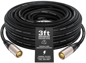 SuperCAT Professional Grade Shielded CAT5e etherCON Cable (3 ft, Black) SuperCAT Professional Grade Shielded CAT5e etherCON Cable (3 ft, Black)