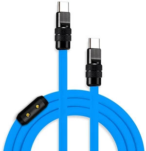 chubbycable Black Chubby Pro - Samurai Cable 240W USB-C Cable Silicone Fast Charging Type C Charger Cord, Blue, Type-C to Type-C, 6.6FT chubbycable Black Chubby Pro - Samurai Cable 240W USB-C Cable Silicone Fast Charging Type C Charger Cord, Blue, Type-C to Type-C, 6.6FT