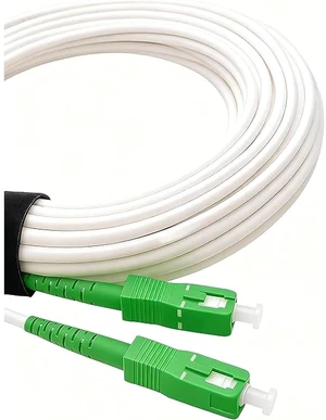 Elfcam® - 40m/131.23ft Fiber Optic Cable SCA to SCA Simplex Singlemode 9/125m LSZH, Compatible with FTTH Cables, Rogers, Bell and Telus, White Color, 40 Meters Elfcam® - 40m/131.23ft Fiber Optic Cable SCA to SCA Simplex Singlemode 9/125m LSZH, Compatible with FTTH Cables, Rogers, Bell and Telus, White Color, 40 Meters
