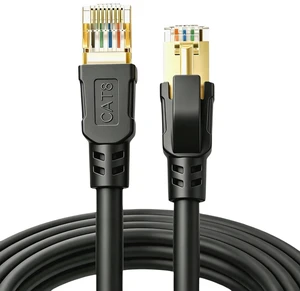 DDMALL CAT 8 Ethernet Cable 100ft, Indoor & Outdoor, High Speed 40Gbps 2000MHz F/FTP Internet Cable with Gold Plated RJ45 for Gaming, Router, PC, Heavy Duty Weatherproof, UV Resistant (100ft Black) DDMALL CAT 8 Ethernet Cable 100ft, Indoor & Outdoor, High Speed 40Gbps 2000MHz F/FTP Internet Cable with Gold Plated RJ45 for Gaming, Router, PC, Heavy Duty Weatherproof, UV Resistant (100ft Black)