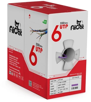 AiCat Cat6 Ethernet Cable 1000ft - 23 AWG, CMR, Insulated Solid Bare Copper Wire Internet Cable with Noise Reducing Cross Separator - 550MHZ / 10 Gigabit Speed UTP LAN Cable 1000 ft - CMR (Purple) AiCat Cat6 Ethernet Cable 1000ft - 23 AWG, CMR, Insulated Solid Bare Copper Wire Internet Cable with Noise Reducing Cross Separator - 550MHZ / 10 Gigabit Speed UTP LAN Cable 1000 ft - CMR (Purple)