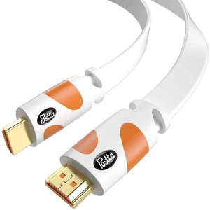 Postta Flat HDMI Cable 30 Feet 4K HDMI2.0 Cable Support 4K(2160P),3D,1080P,Ethernet,Audio Return(White-Orange) Postta Flat HDMI Cable 30 Feet 4K HDMI2.0 Cable Support 4K(2160P),3D,1080P,Ethernet,Audio Return(White-Orange)