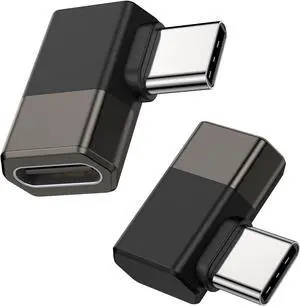 Fidioto Right Angle USB C Adapter 2Pack, 90 Degree USB C Male to Type C Female Adapter Compatible with MacBook/Steam Deck/Switch/Notebook/PC/Tablet/Type-C Phones and More Devices. Fidioto Right Angle USB C Adapter 2Pack, 90 Degree USB C Male to Type C Female Adapter Compatible with MacBook/Steam Deck/Switch/Notebook/PC/Tablet/Type-C Phones and More Devices.