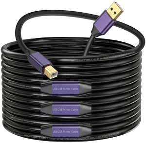USB 2.0 Active Type-A to Type-B Printer Cable, 25m 75ft, Repeater Lead for Compatible Printers and Scanners USB 2.0 Active Type-A to Type-B Printer Cable, 25m 75ft, Repeater Lead for Compatible Printers and Scanners