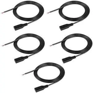 USB Type-C Pigtail Cable Extension Power Cable 22AWG 5V 3A USB-C Plug to 2 Pin Bare Wire Open End Connector for DIY - 1M/3.2FT 5PCS (Type C Female) USB Type-C Pigtail Cable Extension Power Cable 22AWG 5V 3A USB-C Plug to 2 Pin Bare Wire Open End Connector for DIY - 1M/3.2FT 5PCS (Type C Female)