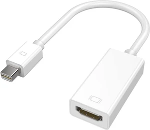 Mini DisplayPort to HDMI, Gold Plated Mini DisplayPort (Thunderbolt Port Compatible) to HDMI Male to Female Cable, HDTV Adapter Converter Mini DisplayPort to HDMI, Gold Plated Mini DisplayPort (Thunderbolt Port Compatible) to HDMI Male to Female Cable, HDTV Adapter Converter
