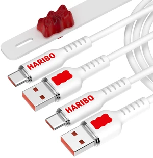 Haribo USB C to USB A Cable (2 Pack, 4.9ft), Fast Charging, Soft Silicone, USB 2.0 Gummy Bear Style Charging Cords for iPhone 15/16, Samsung Galaxy, Pixel, iPad, Motorola Haribo USB C to USB A Cable (2 Pack, 4.9ft), Fast Charging, Soft Silicone, USB 2.0 Gummy Bear Style Charging Cords for iPhone 15/16, Samsung Galaxy, Pixel, iPad, Motorola