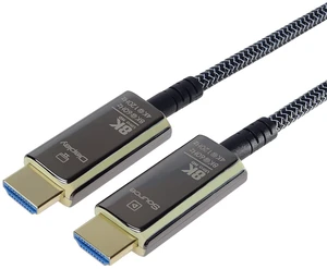 PremiumCord 8K Ultra High Speed HDMI 2.1 Optical Active Fibre Optic Cable 48Gbps HDMI 2.1 3D EDID ARC HDR Resolution 8K@60Hz 4320p 4K@120Hz Gold Plated Length 15m PremiumCord 8K Ultra High Speed HDMI 2.1 Optical Active Fibre Optic Cable 48Gbps HDMI 2.1 3D EDID ARC HDR Resolution 8K@60Hz 4320p 4K@120Hz Gold Plated Length 15m