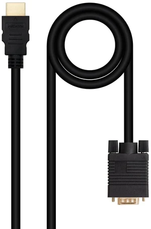 NANOCABLE 10.15.4348 HDMI to VGA Converter Cable, HDMI Male to VGA Male, Black, 1.8 m NANOCABLE 10.15.4348 HDMI to VGA Converter Cable, HDMI Male to VGA Male, Black, 1.8 m
