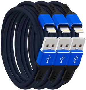 Ironten iPhone Charger Cable, Apple MFi Certified 3 Pack 6 FT Blue Long Lightning Fast Charging High Speed Data Sync USB Cable Compatible iPhone 14 13 12 11 Pro Max Plus XS MAX XR XS X 8 7 Plus Ironten iPhone Charger Cable, Apple MFi Certified 3 Pack 6 FT Blue Long Lightning Fast Charging High Speed Data Sync USB Cable Compatible iPhone 14 13 12 11 Pro Max Plus XS MAX XR XS X 8 7 Plus