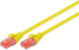Digitus CAT 6 U-UTP Patch Cable, 5m, Network LAN DSL Ethernet Cable, LSZH, Copper, AWG 26/7, Yellow Digitus CAT 6 U-UTP Patch Cable, 5m, Network LAN DSL Ethernet Cable, LSZH, Copper, AWG 26/7, Yellow
