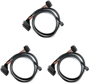 3X Built-in 12G Mini SAS HD to U.2 36P SFF-8643 to SAS U.2 SFF-8639 Cable with 15Pin Power Supply,for U.2 SSD 3X Built-in 12G Mini SAS HD to U.2 36P SFF-8643 to SAS U.2 SFF-8639 Cable with 15Pin Power Supply,for U.2 SSD