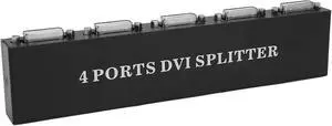 4 Ports DVI Video Splitter, 1 in 4 Out DVI Splitter HD Lossless Distribution Video Duplicator for PC Laptop HDTV Projector (US Plug) 4 Ports DVI Video Splitter, 1 in 4 Out DVI Splitter HD Lossless Distribution Video Duplicator for PC Laptop HDTV Projector (US Plug)