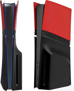 Console Faceplate Anti-Scratch Case for PS5 PRO Disc Edition Console Protective Shell (Red+Black) Console Faceplate Anti-Scratch Case for PS5 PRO Disc Edition Console Protective Shell (Red+Black)