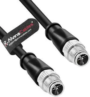 Alvin's Cables Cognex High Flex Cat6a Ethernet Cable,M12 X-Coded 8 Pin to 8 Pin Male Cable for Cognex Basler Industrial Camera,2m/6.6ft Alvin's Cables Cognex High Flex Cat6a Ethernet Cable,M12 X-Coded 8 Pin to 8 Pin Male Cable for Cognex Basler Industrial Camera,2m/6.6ft