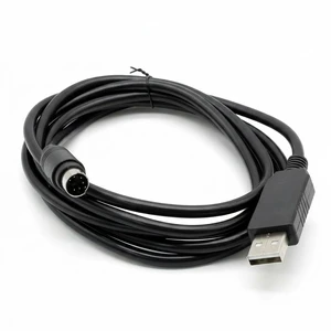 FT232RL USB to Mini DIN 6-Pin RS232 Programming Cable, 1.8M Serial Communication Cable for L-S (L-G) PLC XGB-XBC XGK XEC Series FT232RL USB to Mini DIN 6-Pin RS232 Programming Cable, 1.8M Serial Communication Cable for L-S (L-G) PLC XGB-XBC XGK XEC Series