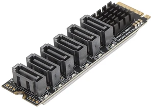 Luqeeg M.2 to Sata Adapter 6 Port, M Key to Sata3.0, Card ASM1166 Chip High Speed Transmission Sata to Nvme with Smart Indicator Tools Pcie Expansion Card Support SSD & HDD for PC Luqeeg M.2 to Sata Adapter 6 Port, M Key to Sata3.0, Card ASM1166 Chip High Speed Transmission Sata to Nvme with Smart Indicator Tools Pcie Expansion Card Support SSD & HDD for PC