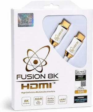 Fusion8K White HDMI 2.1 Cable 10 Feet - Certified 48Gbps 8K@60Hz 4K@120Hz 10K | HDR Dolby Vision eARC | Braided Cord for PS5 Xbox Series X Apple TV 4K Fusion8K White HDMI 2.1 Cable 10 Feet - Certified 48Gbps 8K@60Hz 4K@120Hz 10K | HDR Dolby Vision eARC | Braided Cord for PS5 Xbox Series X Apple TV 4K