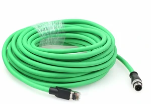 HangTon M12 4 Pin D Coded to RJ45 Ethernet Cable for Sick Datalogic Sensor Barcode Reader Scanner Cat5e Network PoE Power 20m HangTon M12 4 Pin D Coded to RJ45 Ethernet Cable for Sick Datalogic Sensor Barcode Reader Scanner Cat5e Network PoE Power 20m