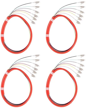 6 Strand LC/OM1 Fiber Optic Pigtail 1.2m LC-UPC Mulitmode Fiber Pigtail for Networks Communication System, 4 Packs 6 Strand LC/OM1 Fiber Optic Pigtail 1.2m LC-UPC Mulitmode Fiber Pigtail for Networks Communication System, 4 Packs