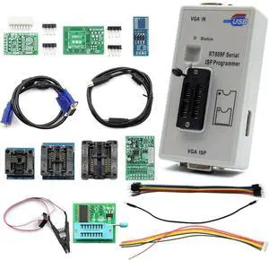 ISP Programmer RT809F ISP Programmer LCD Usb Repair Tools with 1.8V Adapter Sop8 Test Clip Tssop8 Ssop8 EDID Cable ICSP Bios Adapters ISP Programmer RT809F ISP Programmer LCD Usb Repair Tools with 1.8V Adapter Sop8 Test Clip Tssop8 Ssop8 EDID Cable ICSP Bios Adapters