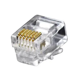 RJ12 Connector 6P6C Modular Head Cable Plug Gold Plated Crimp Network RJ 12 Telephone Connectors Crystal Plugs(Clear 1000pcs) RJ12 Connector 6P6C Modular Head Cable Plug Gold Plated Crimp Network RJ 12 Telephone Connectors Crystal Plugs(Clear 1000pcs)