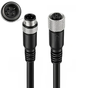 M12 4 Pin Male Female Actuator Sensor Signal Cable (Male to Female, 10M/32.8FT) M12 4 Pin Male Female Actuator Sensor Signal Cable (Male to Female, 10M/32.8FT)