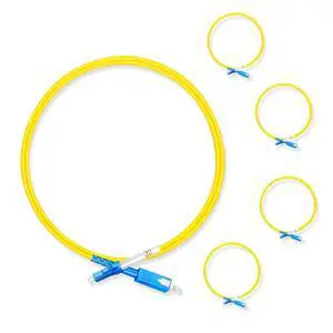 5Pcs 1 Meter Fiber Optic Patch Cord SC UPC to LC UPC, Simplex Single Mode Fiber Cable Jumper OS2 G652D 9/125m, 1310nm/1550nm LSZH 3.0mm 5Pcs 1 Meter Fiber Optic Patch Cord SC UPC to LC UPC, Simplex Single Mode Fiber Cable Jumper OS2 G652D 9/125m, 1310nm/1550nm LSZH 3.0mm