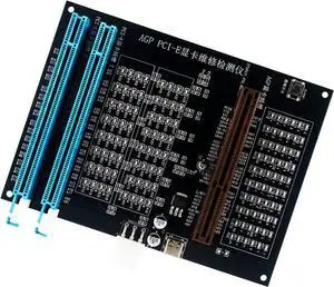 Computer for Testing Faulty GPUs on AGP and PCIE 16X Slots with Visual Indicators AGP PCIE Diagnostic Card Computer for Testing Faulty GPUs on AGP and PCIE 16X Slots with Visual Indicators AGP PCIE Diagnostic Card
