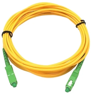Fiber Patch Cord SC/APC-SC/APC Single Mode 3.0mm FTTH Fiber Optic Cable for Jumper Cable 2M 3M 5M 15M Optical Fiber(Yellow 15M) Fiber Patch Cord SC/APC-SC/APC Single Mode 3.0mm FTTH Fiber Optic Cable for Jumper Cable 2M 3M 5M 15M Optical Fiber(Yellow 15M)